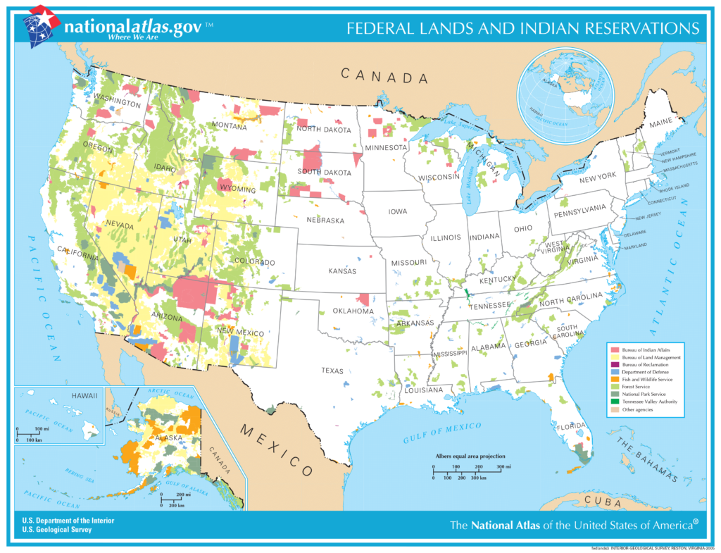 Map of U.S. Federal Lands